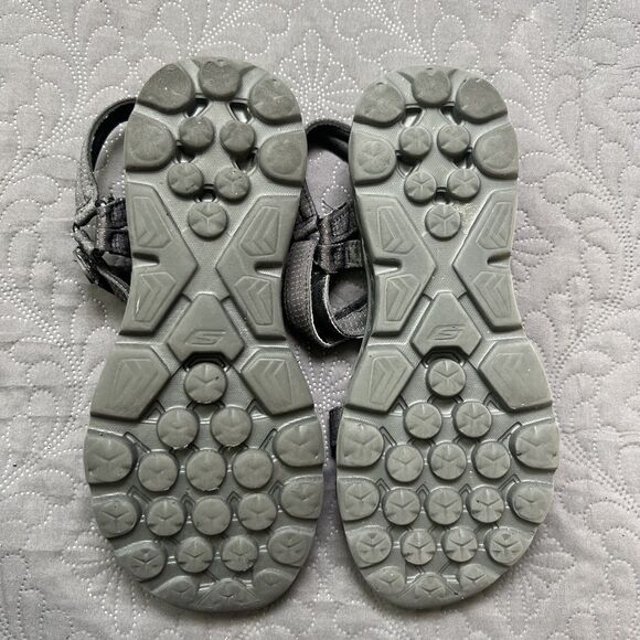 Skechers Sandals SZ 9 On The Go 600 Brilliancy Ankle Strap Black Grey Outdoor - Picture 7 of 10